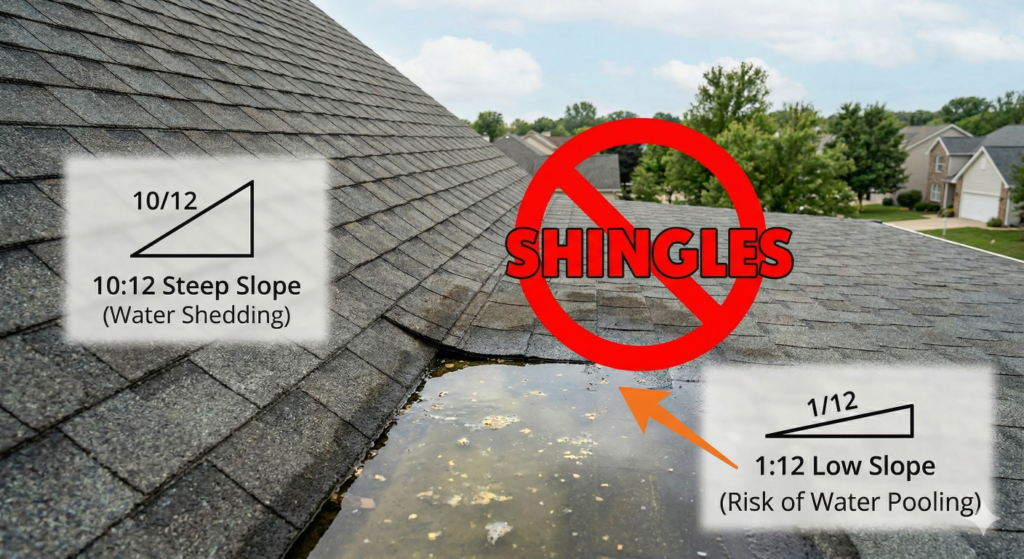 The Pitch Problem: Why Shingles and Low Slopes Don’t Mix