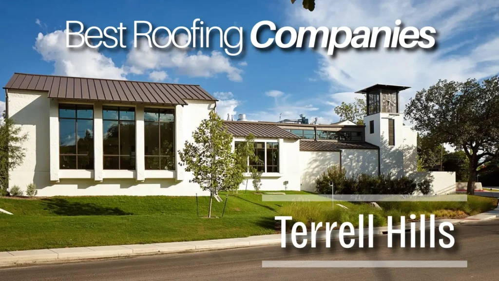 City Hall of Terrell Hills with standing seam metal roof installed by Bison Roofing.